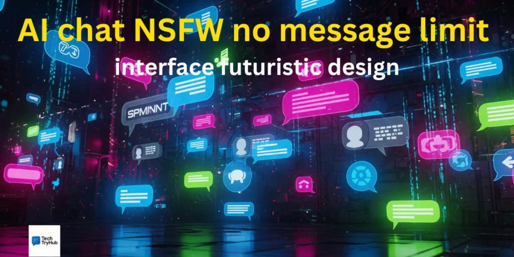 AI chat NSFW no message limit interface futuristic design