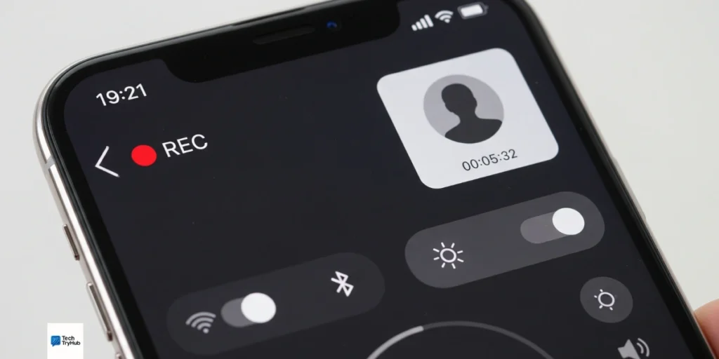 FaceTime screen recording indicator on iPhone