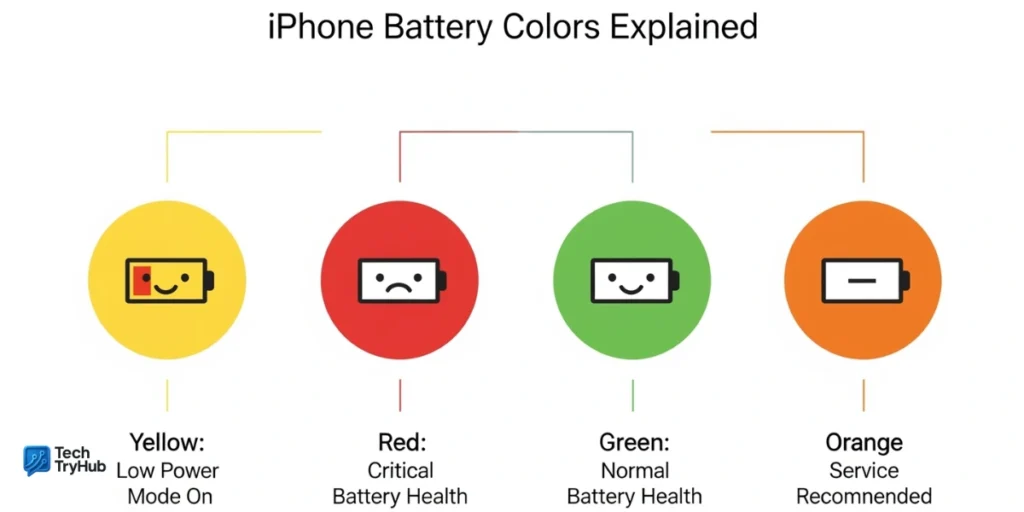 iPhone battery colors meaning chart