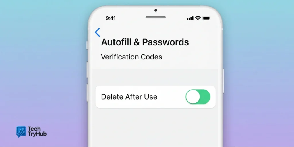 iphone delete verification codes after use