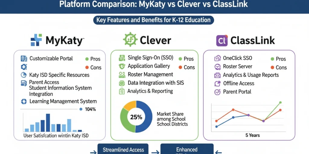 Comparison of MyKaty Cloud and other school portals.