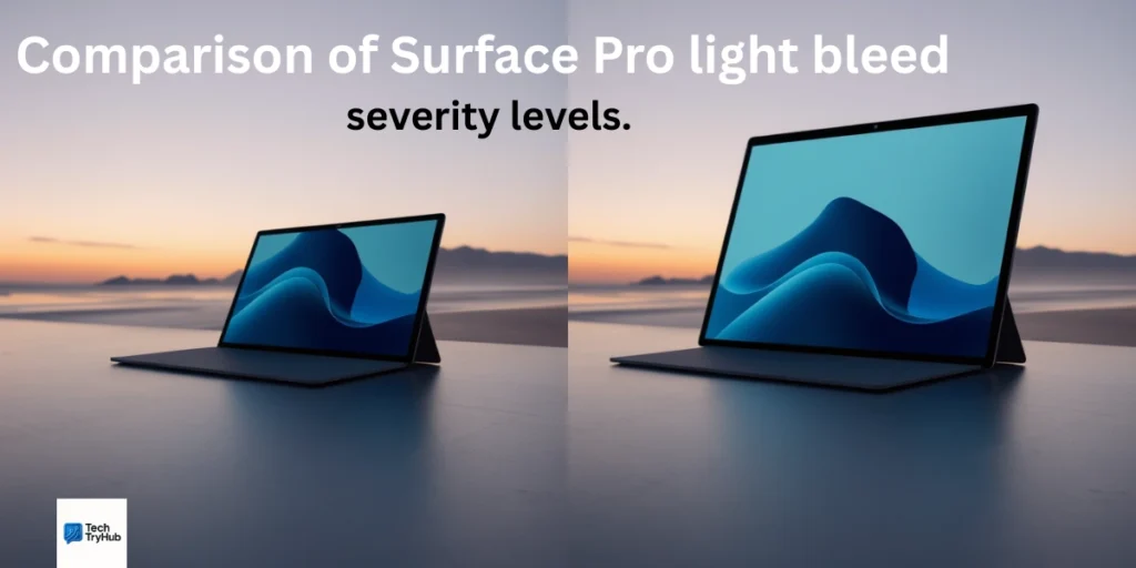 Comparison of Surface Pro light bleed severity levels.