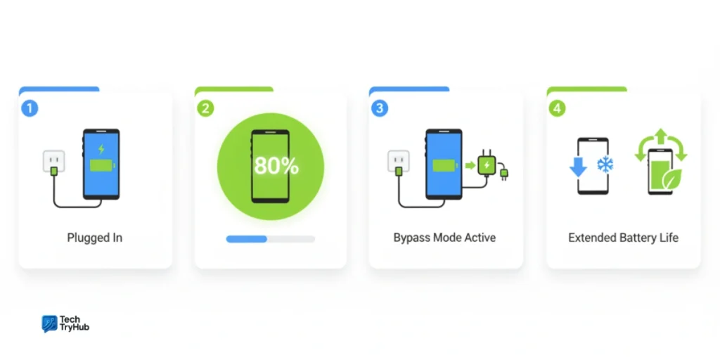 Gamer playing on Google Pixel 8 Pro with bypass charging enabled.