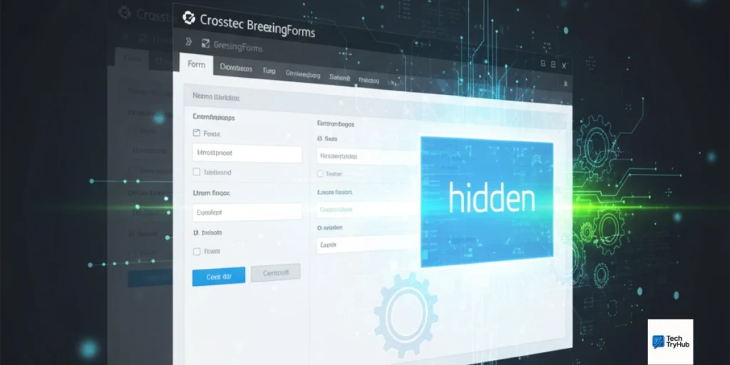 Illustration of hidden form fields and tools in Crosstec software