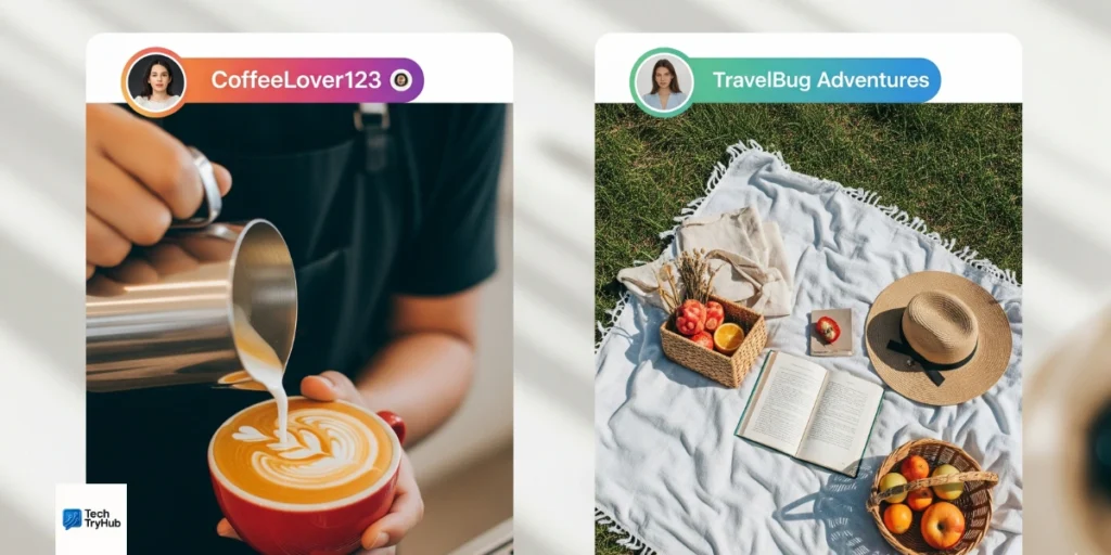 Instagram SFS Stories showing shoutouts with profile tags.