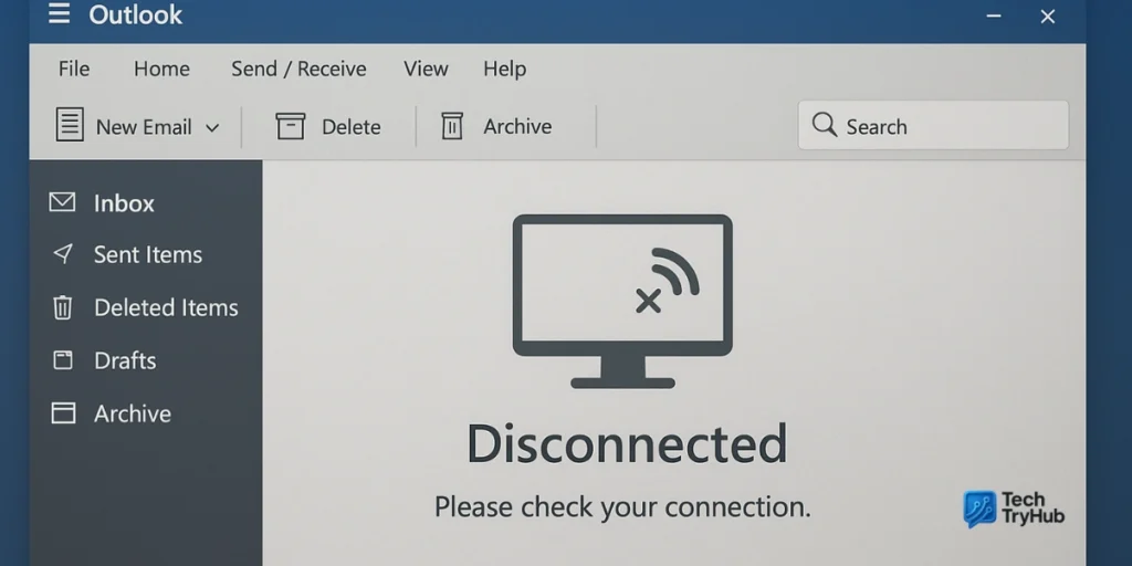 Outlook disconnected error during MO941162 outage