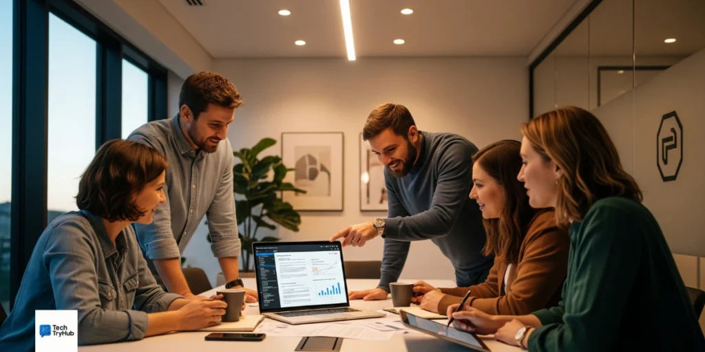 Team reviewing AI compliance draft, latest ai news may 2025.