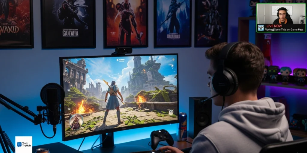 box Series X Game Pass cloud streaming demo.