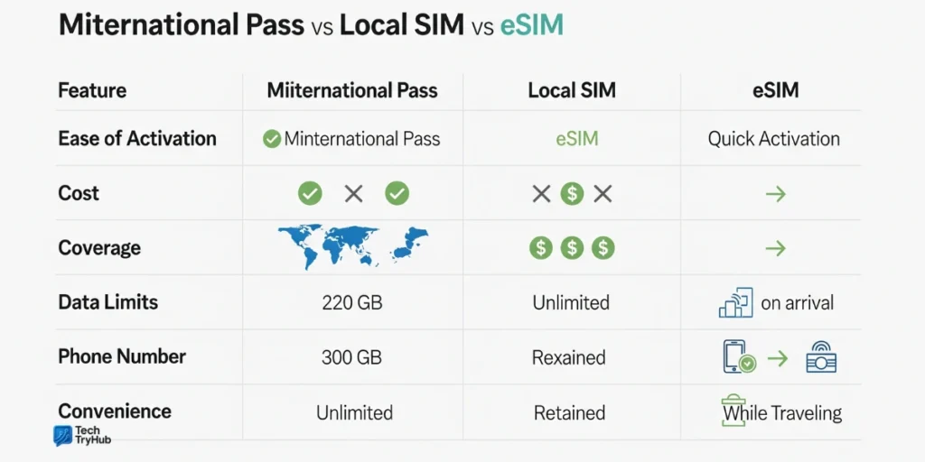 minternational pass cost comparison chart