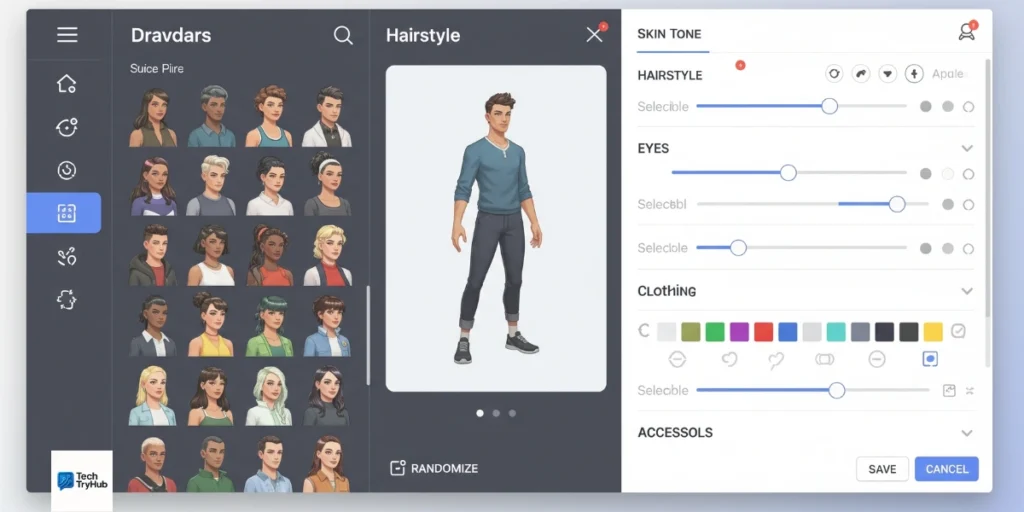 Getting started with Online World SeveredBytes avatar creation interface