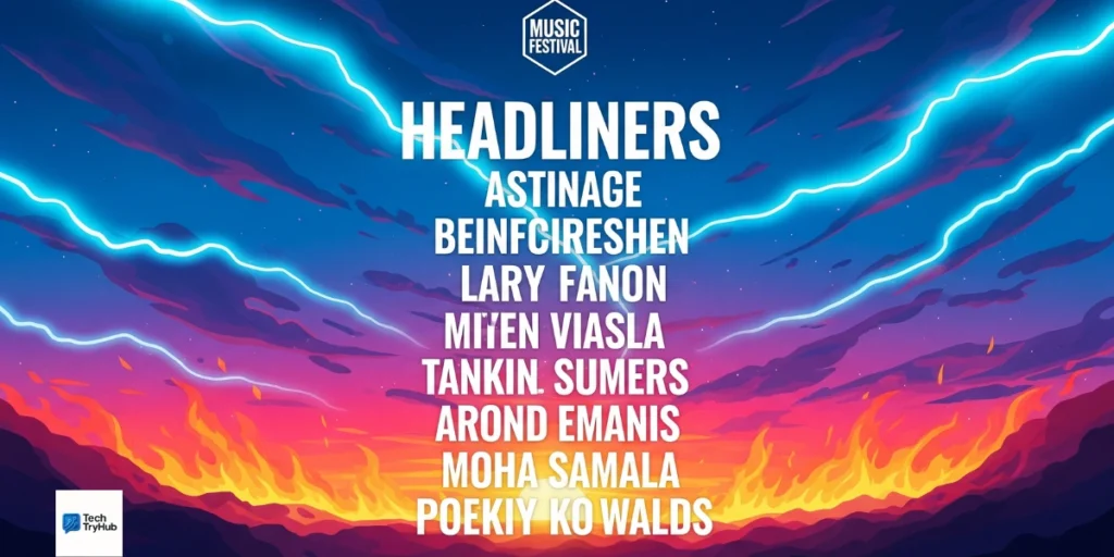 Spotify music festival poster example showing personalized artist lineup design